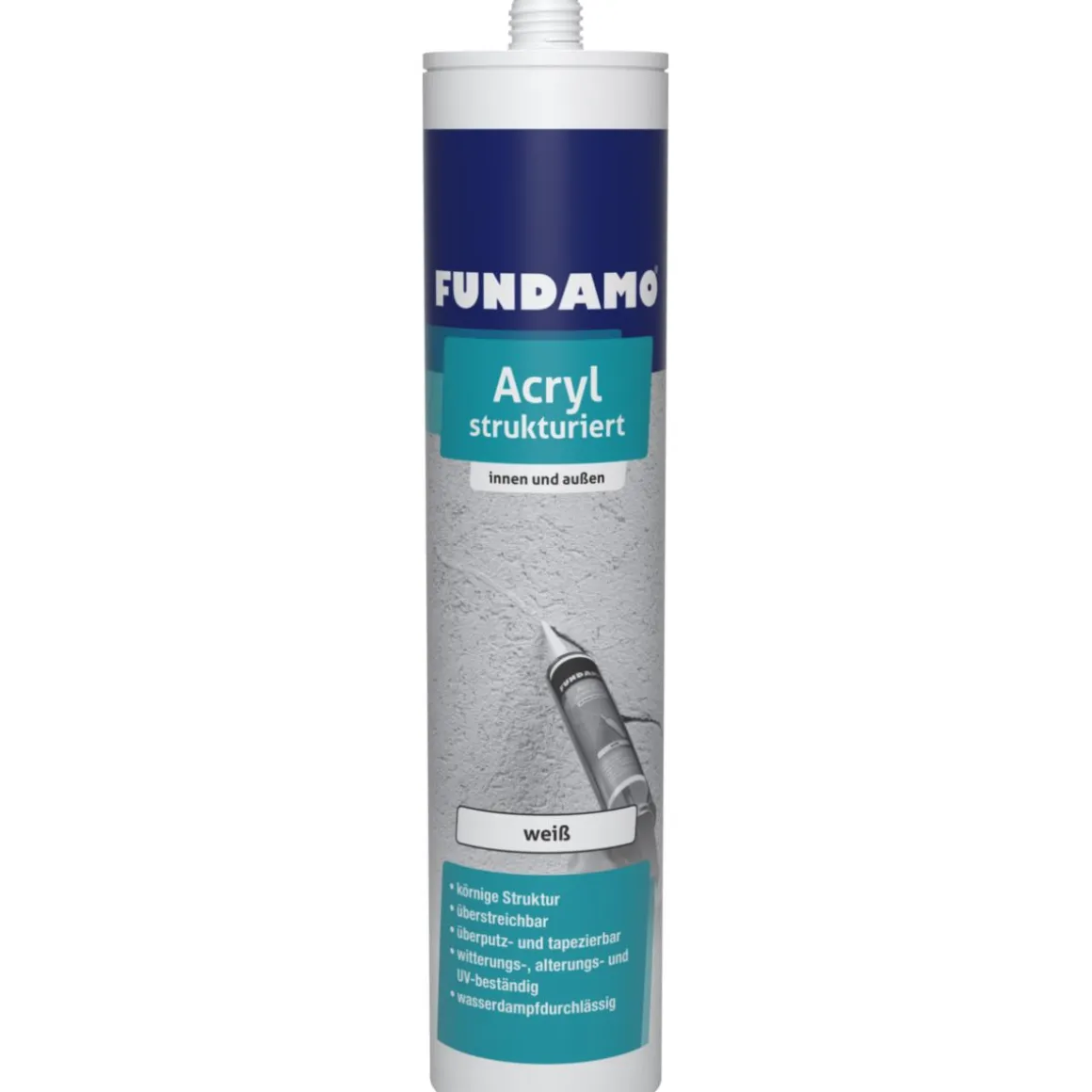 Fundamo Acryl Rauher-Putz weiß-körnig 310 ml