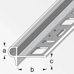 Fundamo Treppenkantenprofil Florentiner 10 mm 2,5m silber