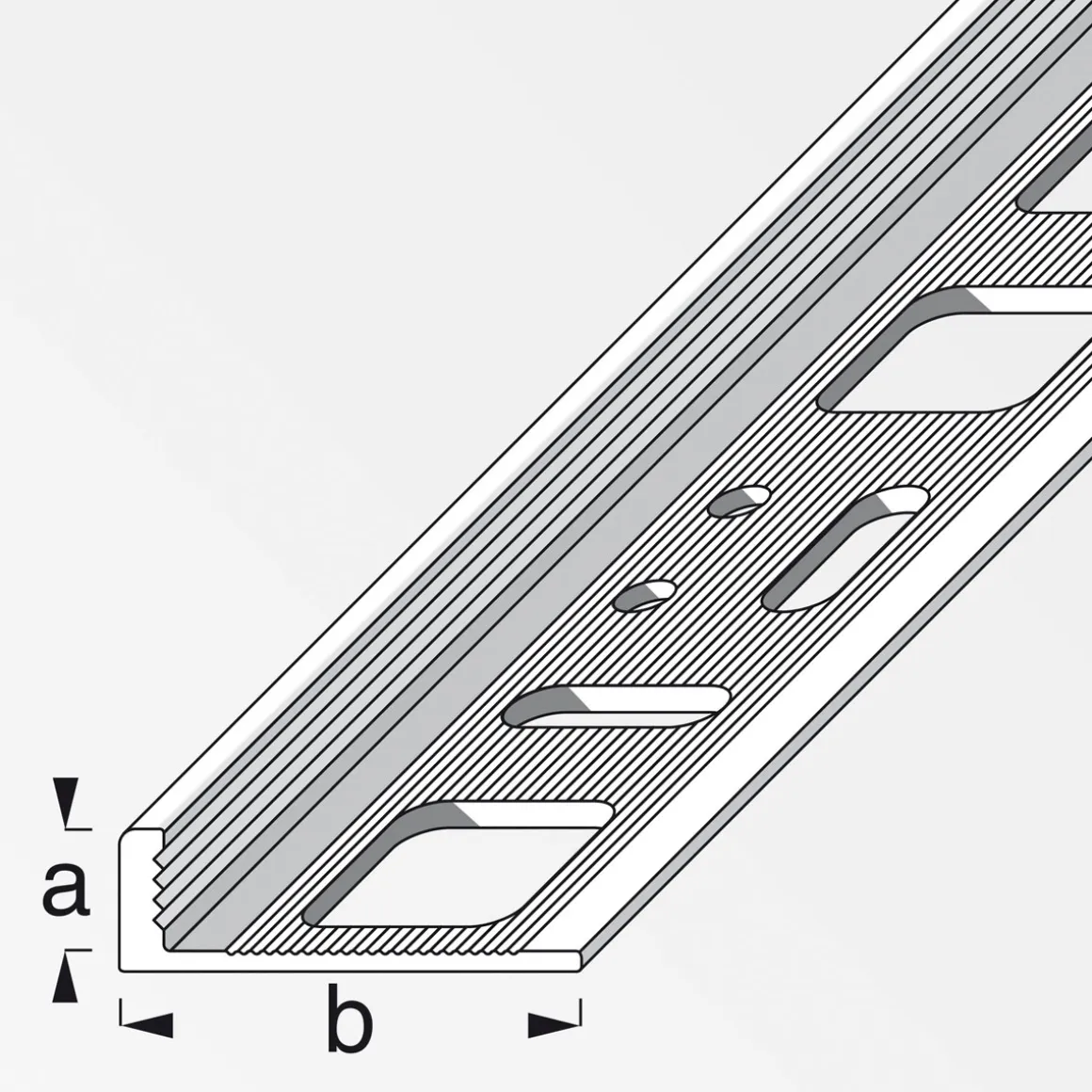 Fundamo Winkelprofil 10 mm 2,5m PVC grau