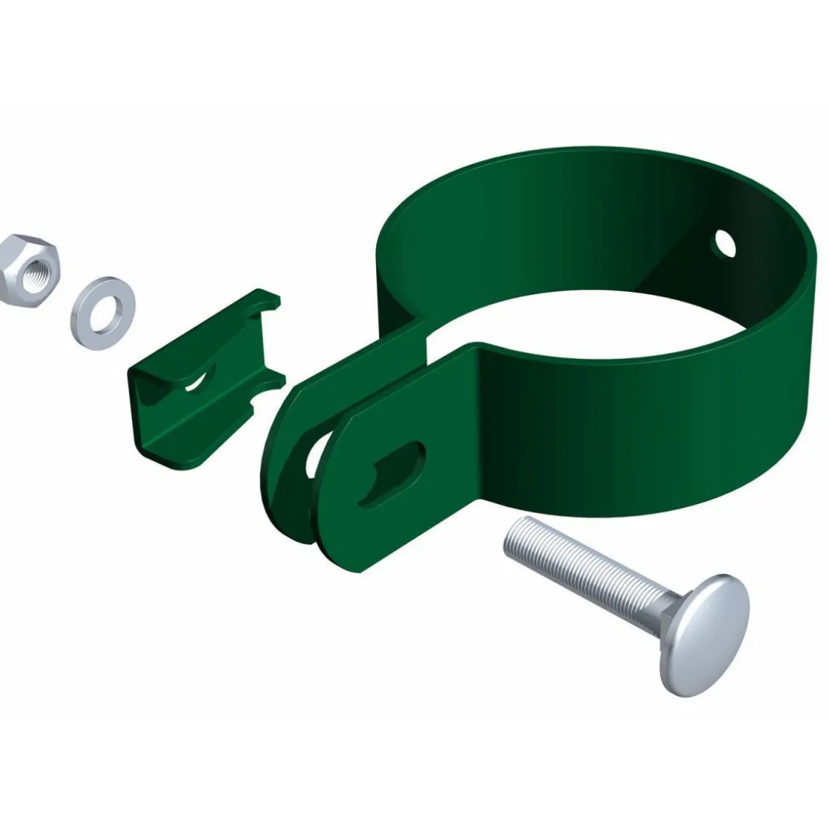 GAH Alberts Endschelle verzinkt grün für Pfosten 60 mm