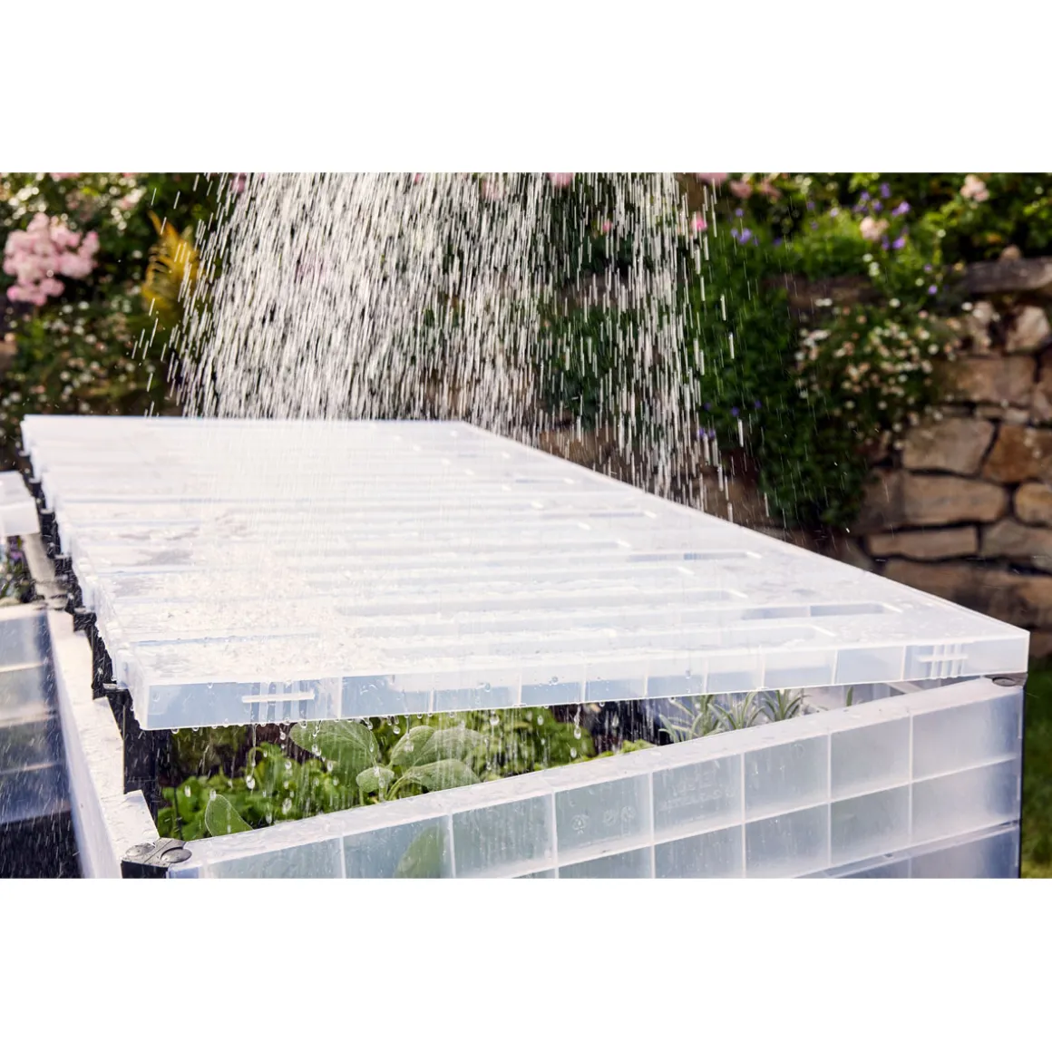 Garantia Hochbeet Ergo Quadro TurboPlus U L 80t Wood, inkl. FLORA Wassersparsystem