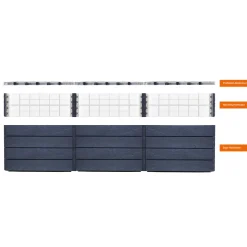 Garantia Hochbeet Ergo Quadro TurboPlus U L 80t Stone, inkl. FLORA Wassersparsystem
