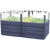 Garantia Hochbeet Ergo Quadro TurboPlus 2 L 80 Stone, inkl. FLORA Wassersparsystem