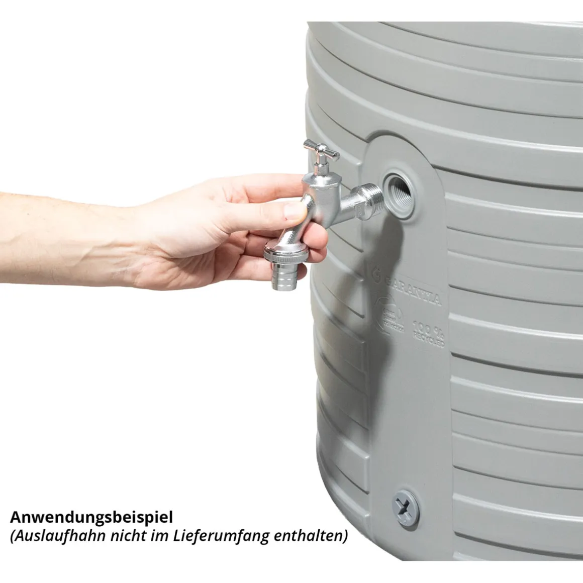 Garantia Regentonne Nordic 2in1 300 Liter steingrau inkl. Pflanzschale