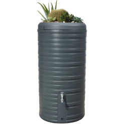 Garantia Regentonne Nordic 2in1 300 Liter graphite grey inkl. Pflanzschale