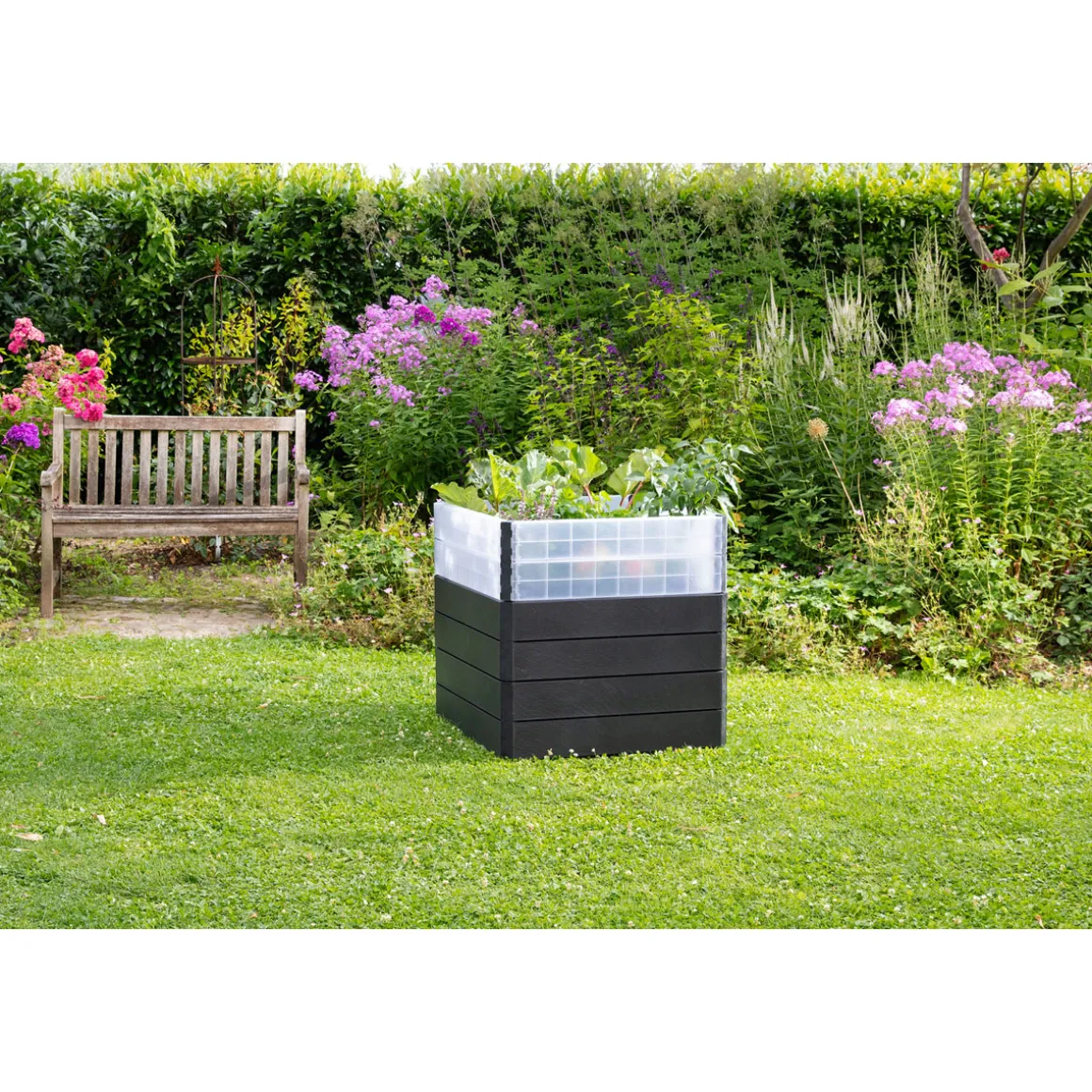 Garantia Hochbeet Ergo Quadro Turbo 75 mit Wachstumsmodul 420 L grau