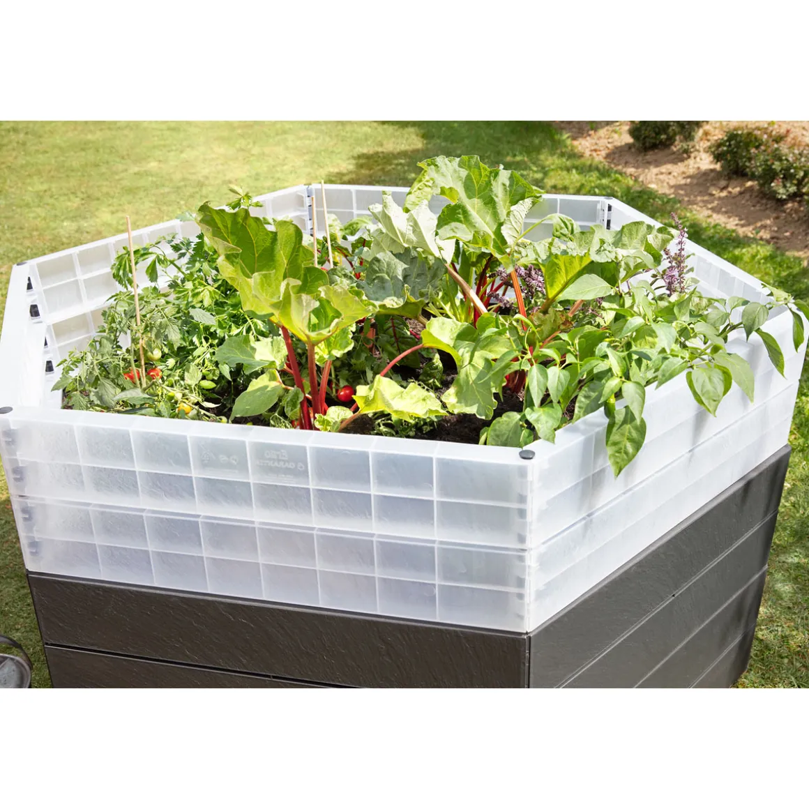 Garantia Hochbeet ERGO Turbo XL 75 Stone inkl FLORA