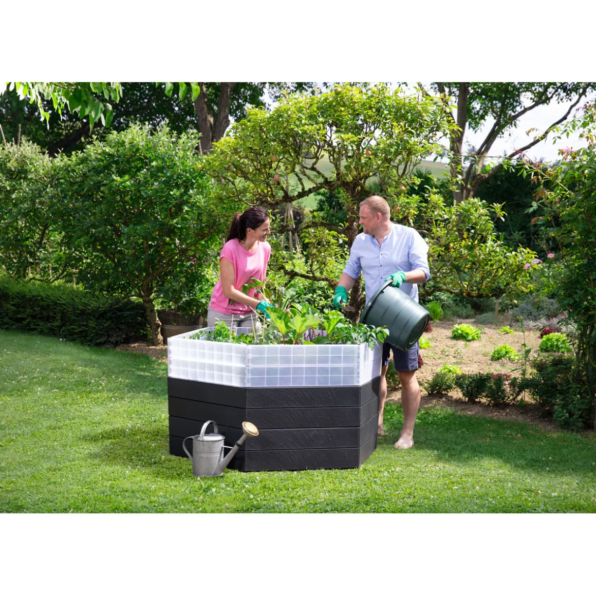 Garantia Hochbeet ERGO Turbo XL 75 Stone inkl FLORA