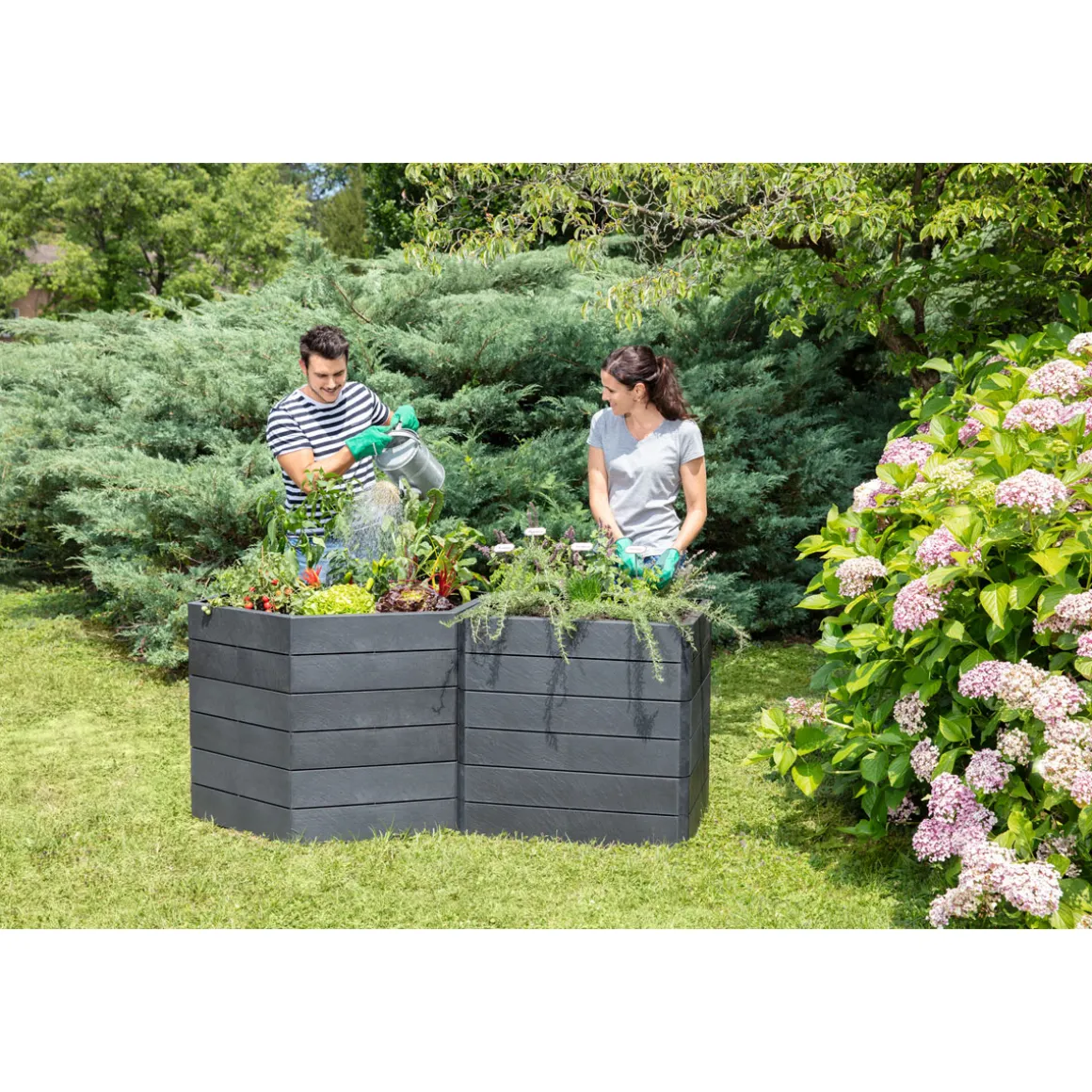 Garantia Hochbeet ERGO VARIO 3 Stone inkl FLORA