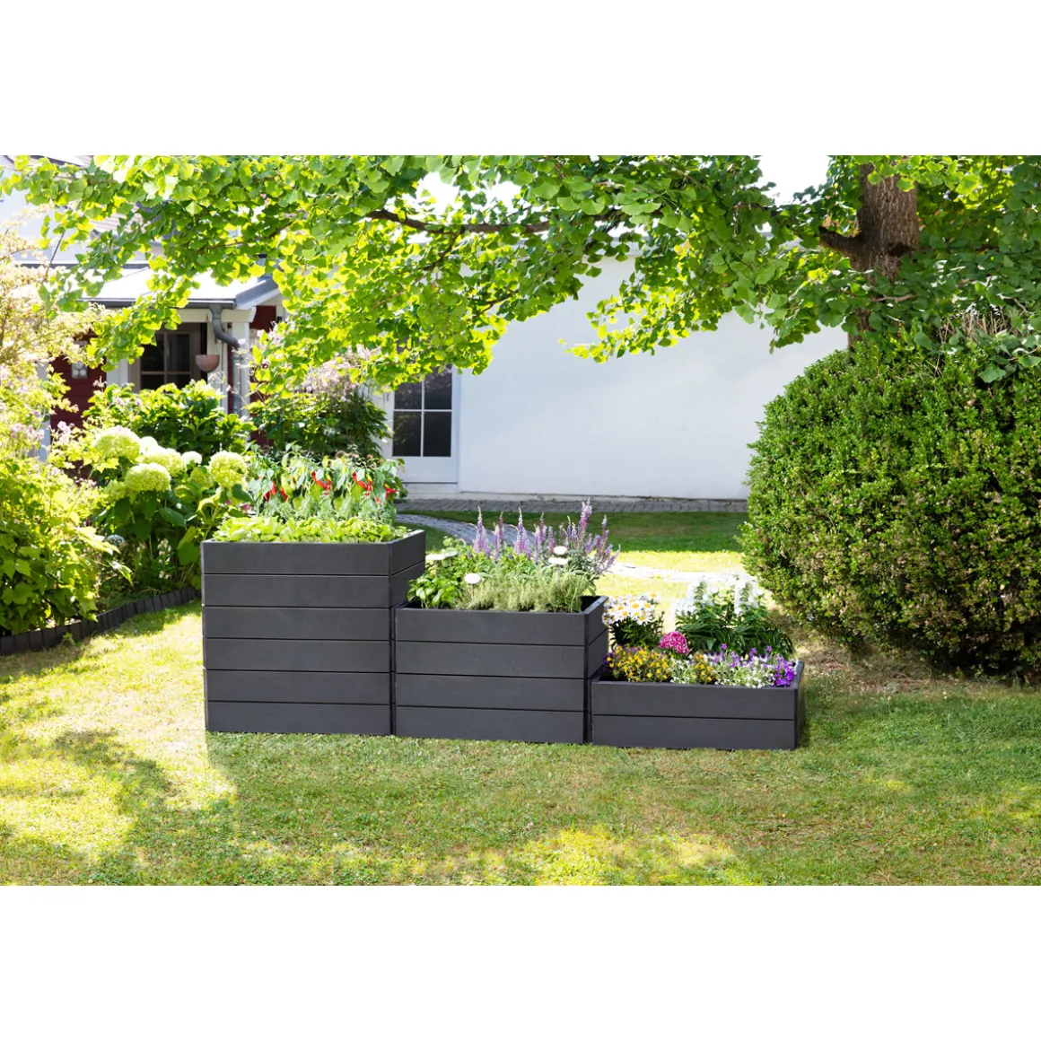 Garantia Hochbeet ERGO VARIO 2 Stone inkl FLORA