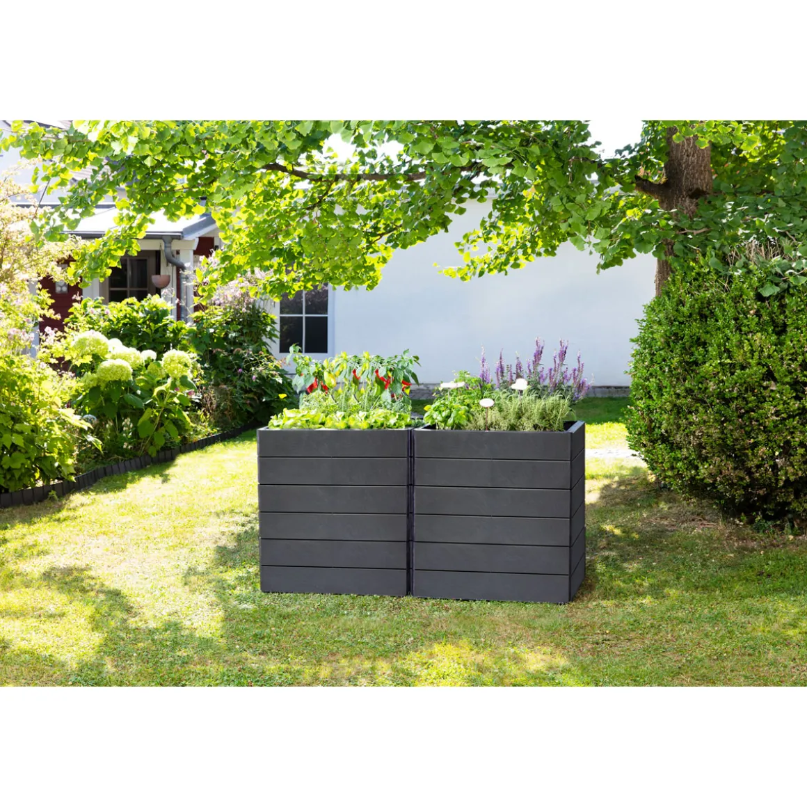 Garantia Hochbeet ERGO VARIO 2 Stone inkl FLORA