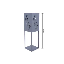 Garden Pleasure Licht-Dekosäule ZAYN Eisen, pulverbeschichtet, grau