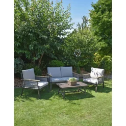 Garden Pleasure Lounge-Gruppe DENIA Aluminium, Non-Wood, Seilbespannung