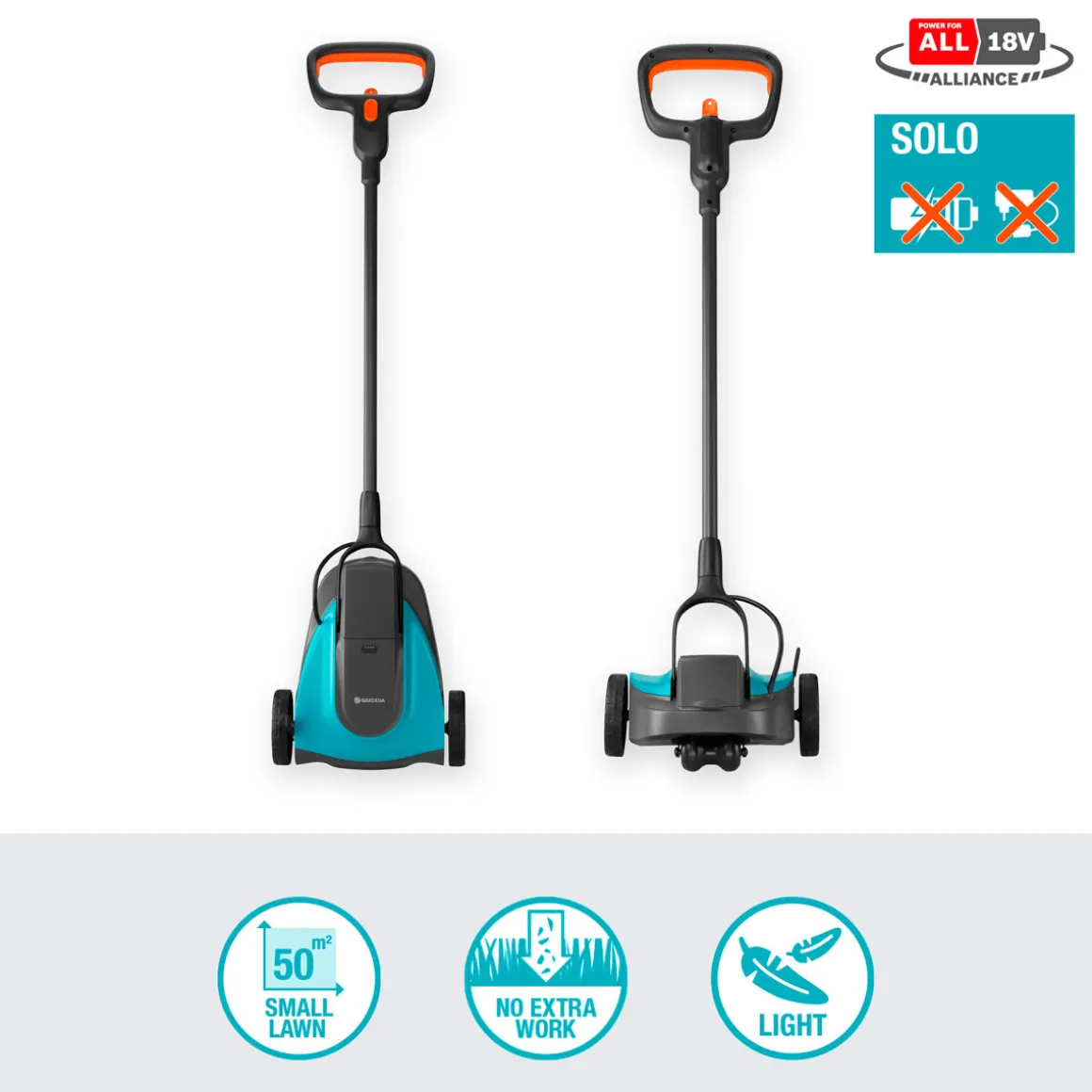 Gardena Akku-Rasenmäher Handy Mower 22/18V P4A Solo