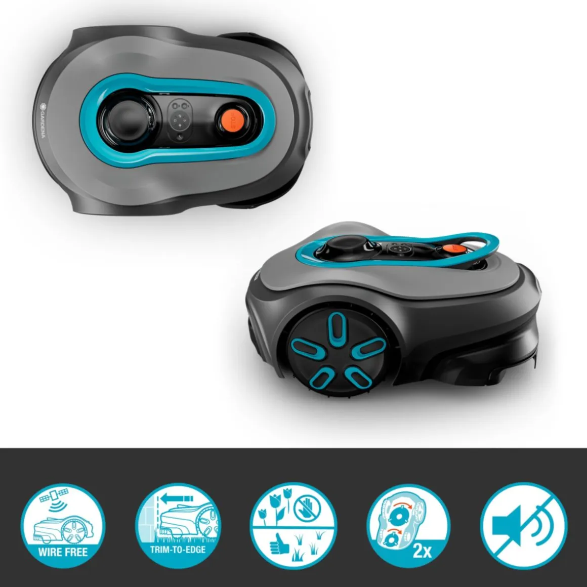 Gardena Mähroboter smart SILENO free Set 800 m² kabellos