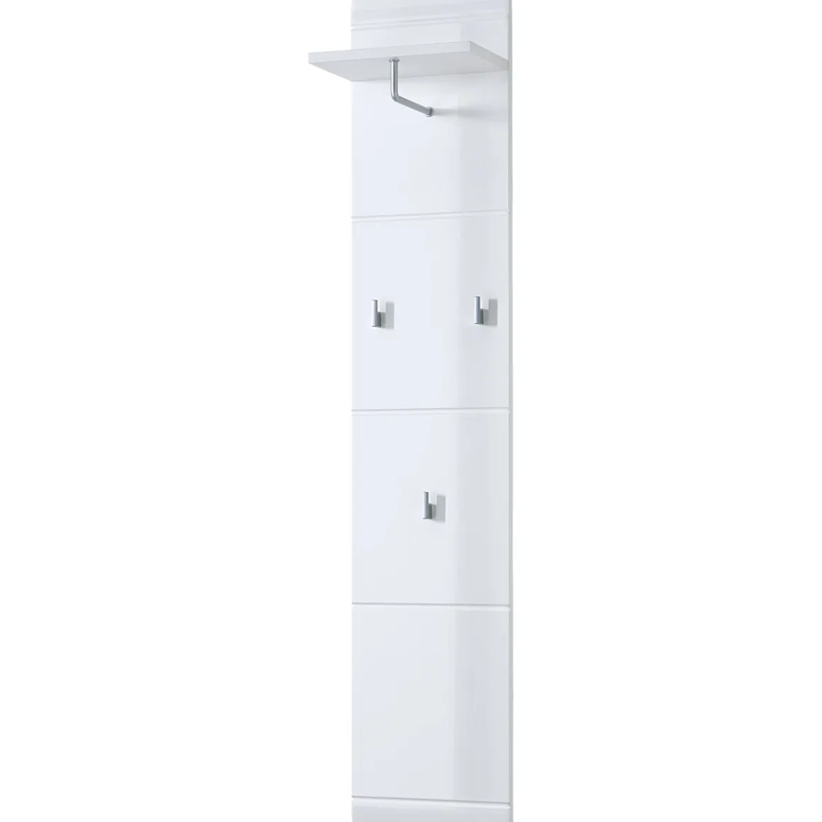 Garderobenpaneel Adison Front in Hochglanz mit Rillenfräsung 30 x 152 x 23 cm weiß