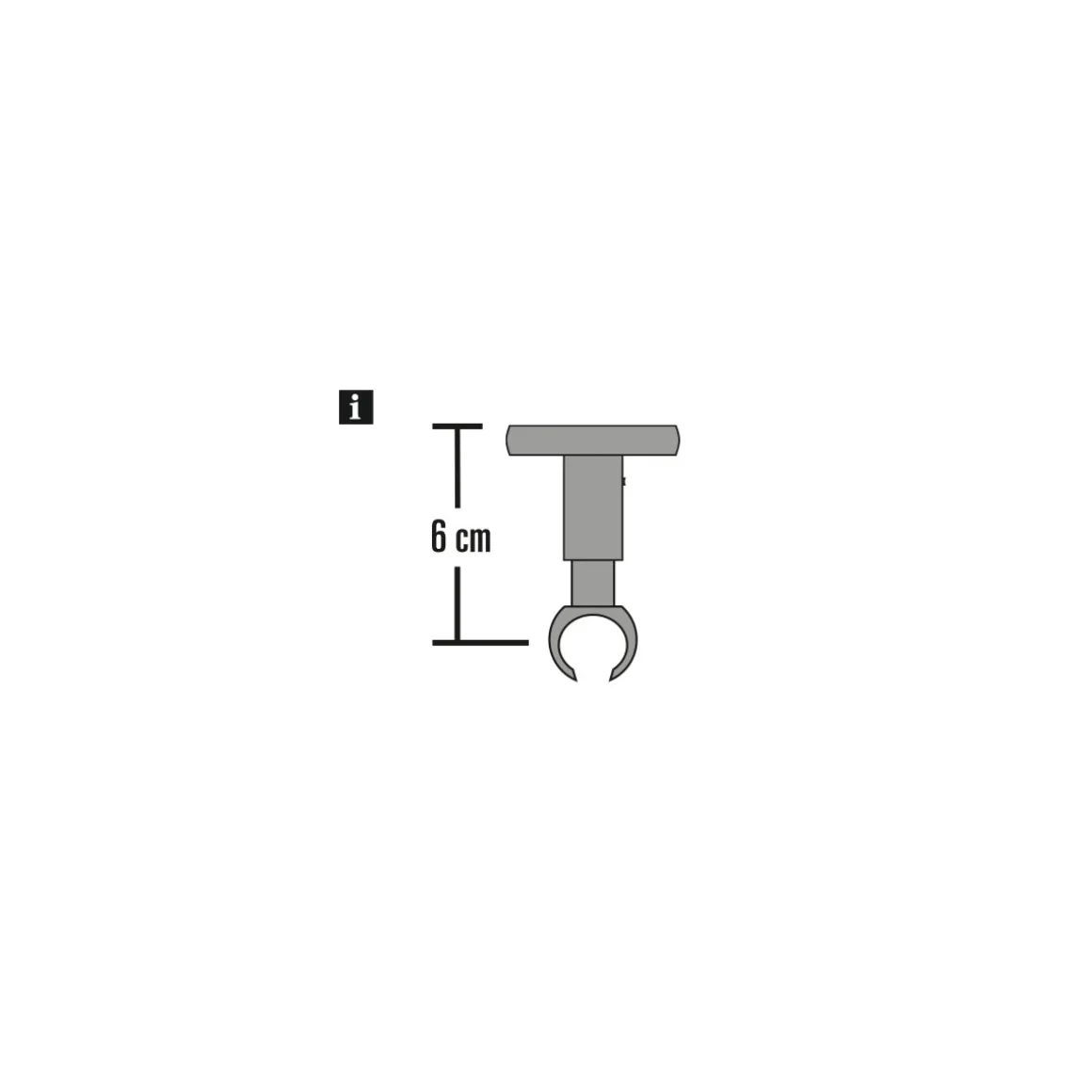 Gardinia Deckenträger Chicago Durchmesser 20 mm 1 m edelstahloptik