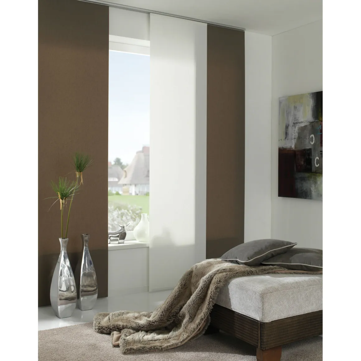 Gardinia Flächenvorhang 245 x 60 weiß