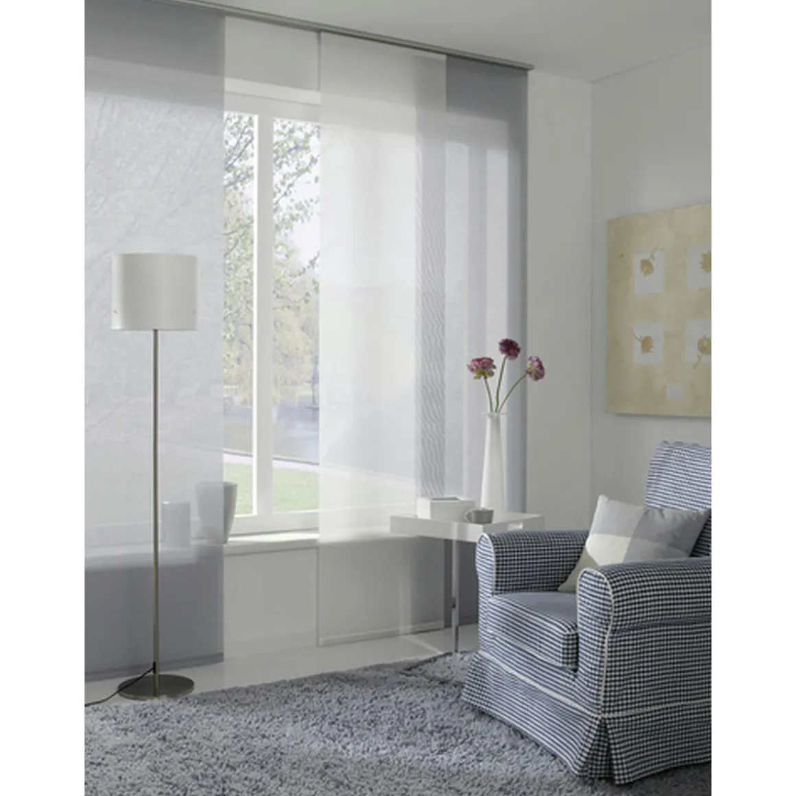 Gardinia Flächenvorhang Stoff Entry 60 x 245 cm weiß