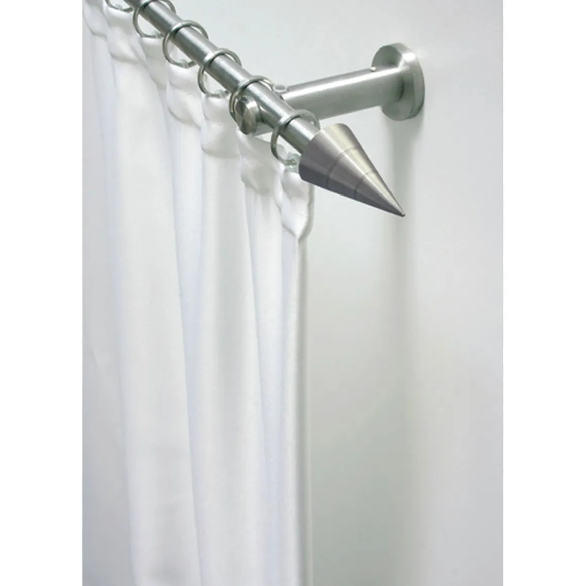 Gardinia Gardinenstange Kegel Durchmesser 20 mm 200 cm Edelstahl-optik