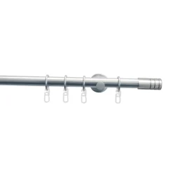 Gardinia Gardinenstange Zylinder Durchmesser 20 mm 200 cm Edelstahl-optik
