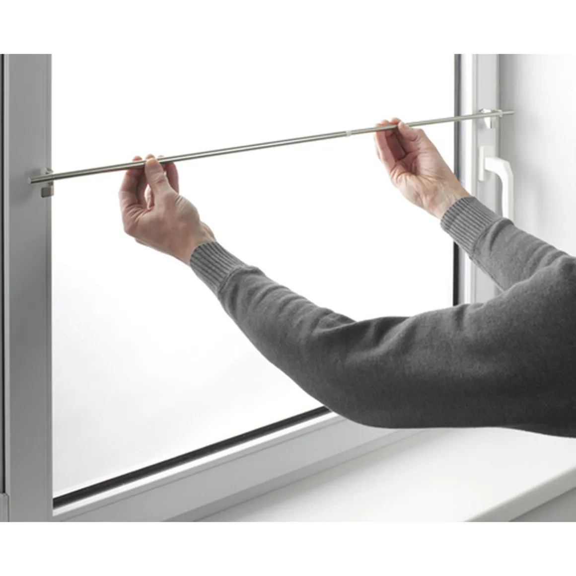 Gardinia Gardinénstange Filigrano Kugel 80-110 cm Durchmesser 8/10 cm weiß