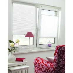 Gardinia Plissee Easyfix mit 2 Bedienschienen 100 x 130 cm weiß