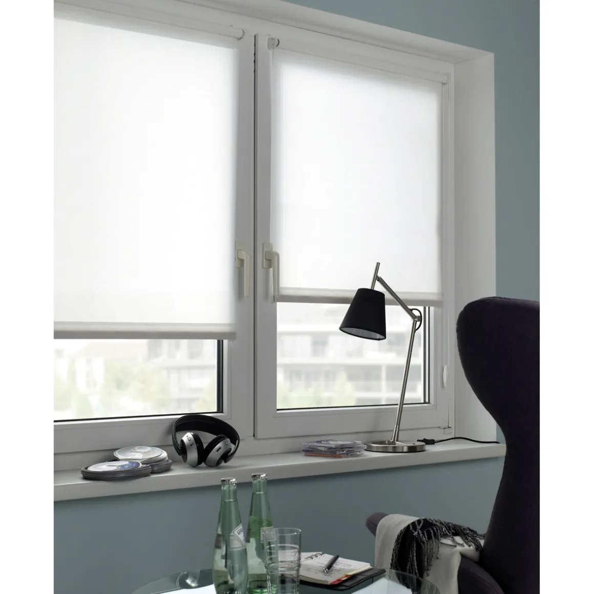 Gardinia Rollo Easyfix Uni Tageslicht 75 x 150 cm weiß