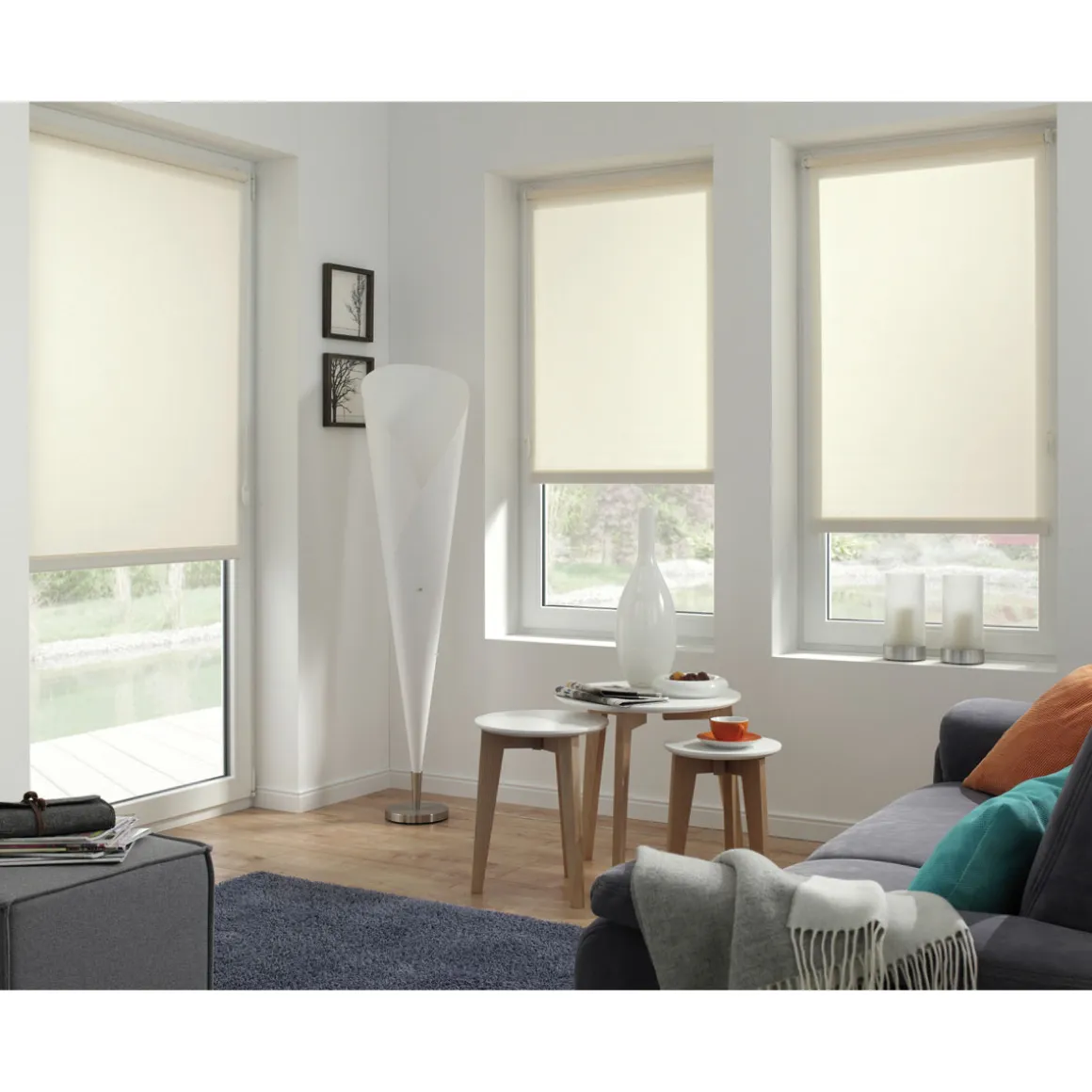Gardinia Rollo Easyfix Uni Tageslicht 75 x 150 cm weiß