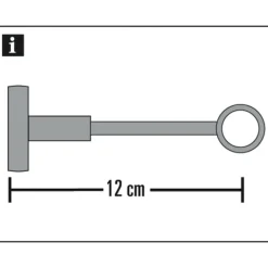Gardinia Träger Chicago geschlossen für Durchmesser 20 mm 12 cm weiß