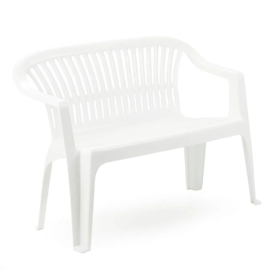 Gartenbank Diva 116 cm weiß