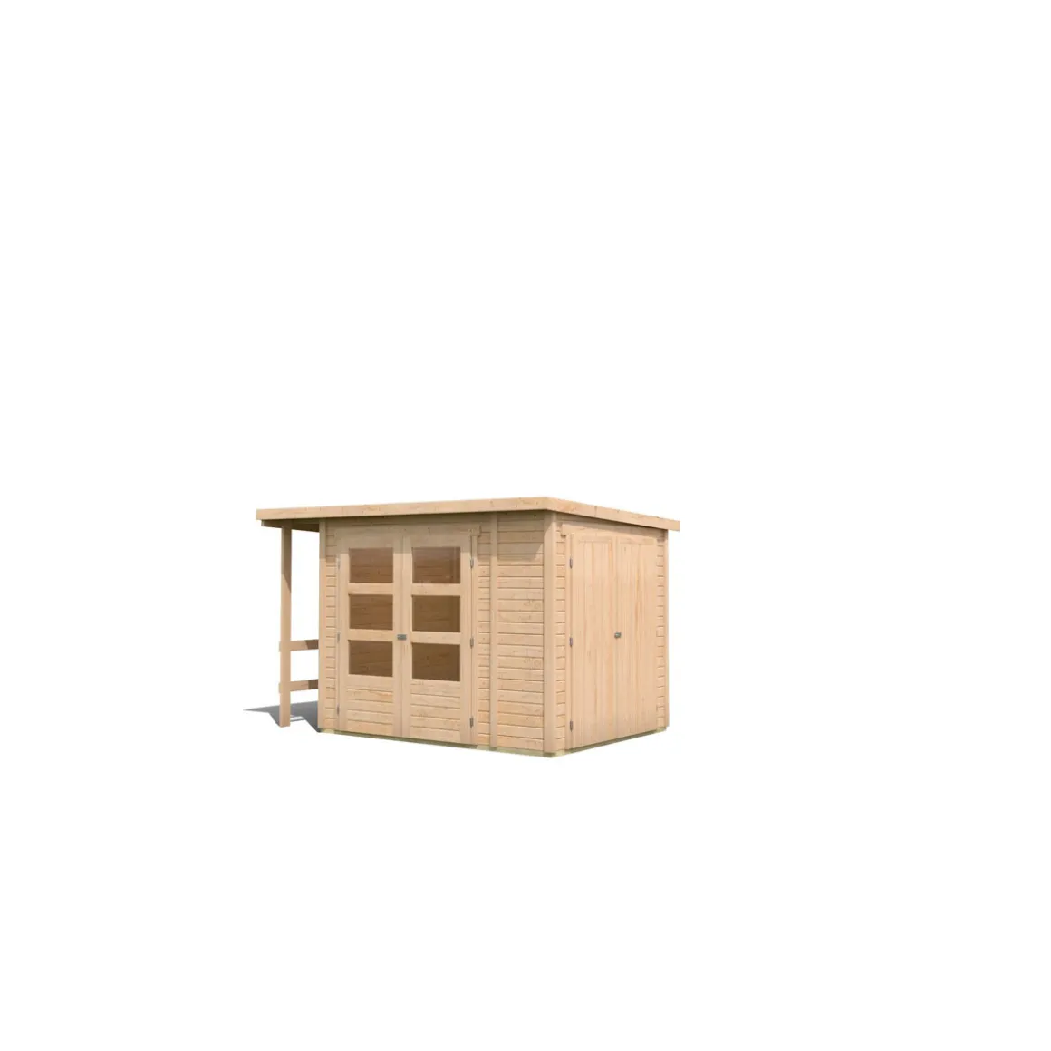 Gartenhaus "Kombi Pultdach" naturbelassen