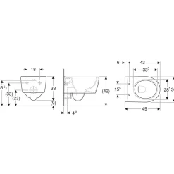 Geberit Tiefspül Wand-WC iCon spülrandlos inkl WC-Sitz