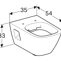 Geberit Wand-Tiefspül-WC Renova 35 x 54 x 33 cm