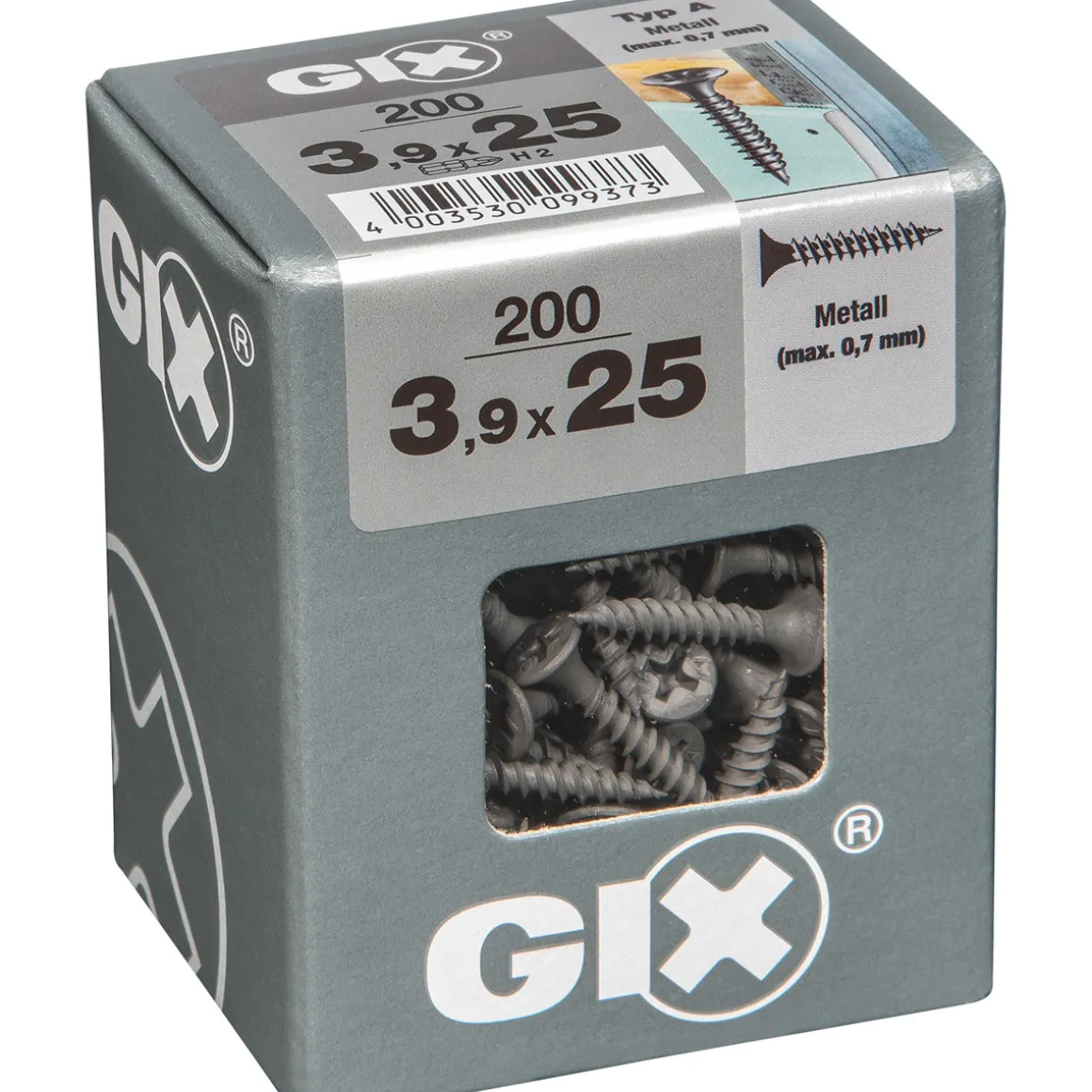 Gix Schnellbauschraube A Feigewinde 3,9 x 25 mm 200 Stück