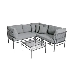 Greemotion Testrut Loungeset Toulouse grau inkl Kissen