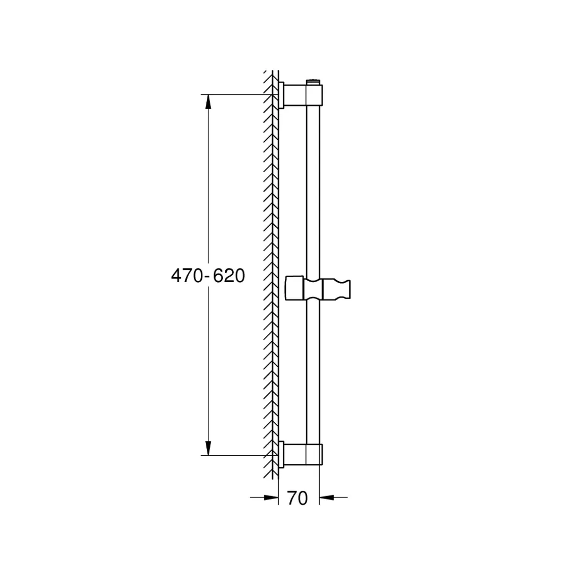 Grohe Brausestange Vitalio Universal 600mm