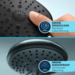 Grohe Duschsystem Vitalio Comfort 250 Flex mit Umstellung für die Wandmontage