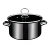 GSW Fleischtopf Profi-Black-Star mit Glasdeckel 24cm 5,5L