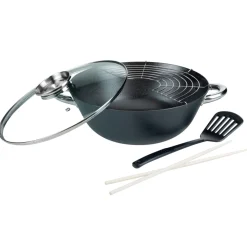 GSW Gusseisen Wok-Set / Multifunktionstopf 5-tlg.
