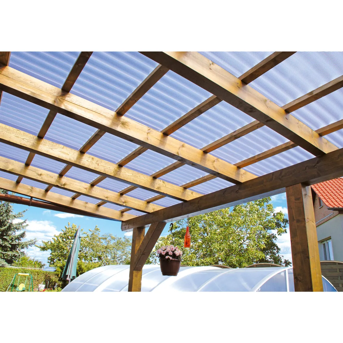 gutta PVC Wellplatte Prisma klar 200 x 90 cm