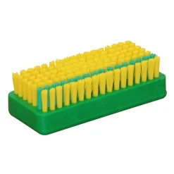 Handwerkerbürste mit Nagelreihe gelb/ grün