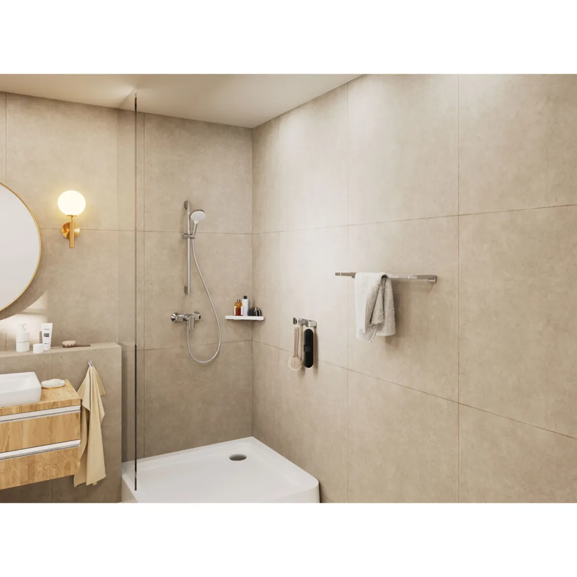 Hansgrohe Einhebel-Brausemischer Vernis Blend Aufputz chrom