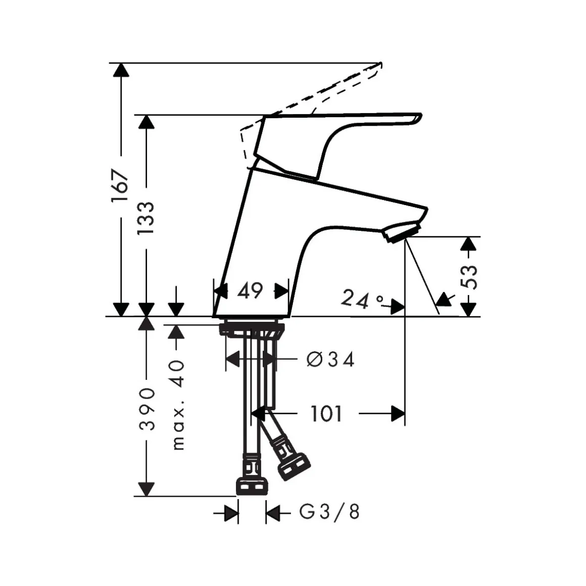 Hansgrohe Waschtischarmatur Focus 70