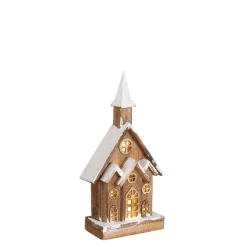 Haus braun 20 LED batteriebetrieben 18 x 10 x 41 cm