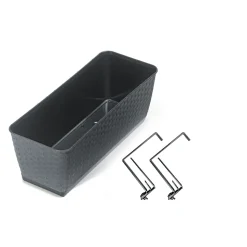 Haveson Balkonkasten Blumengarten 50 x 16,5 x 20 cm weiß/dunkelgrau 2 Farben