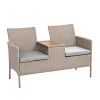 Haveson Gartenbank Paris 2-Sitzer mit Mitteltisch