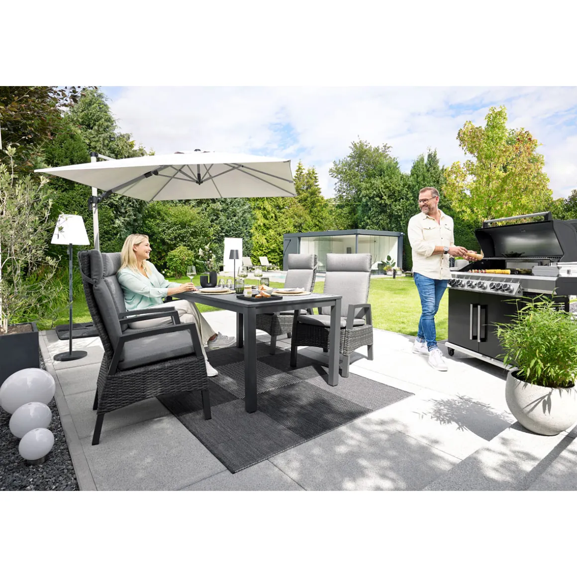 Haveson Gartentisch Bergamo BxHxT 160 x 74 x 90 cm