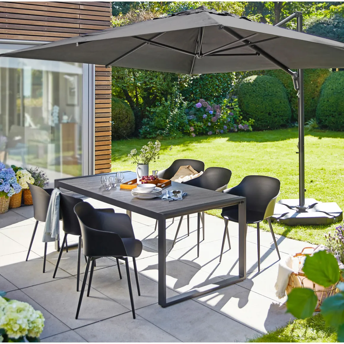 Haveson Kunststoff-Sessel Madeira schwarz