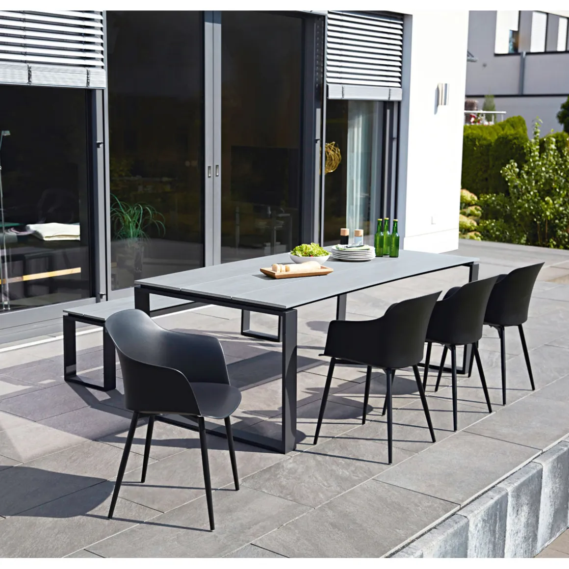 Haveson Kunststoff-Sessel Madeira schwarz